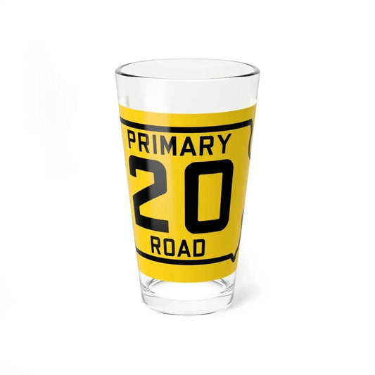 Iowa Primary 20 (Iowa) (Road Sign) Pint Glss 16oz 16oz - Go Mug Yourself