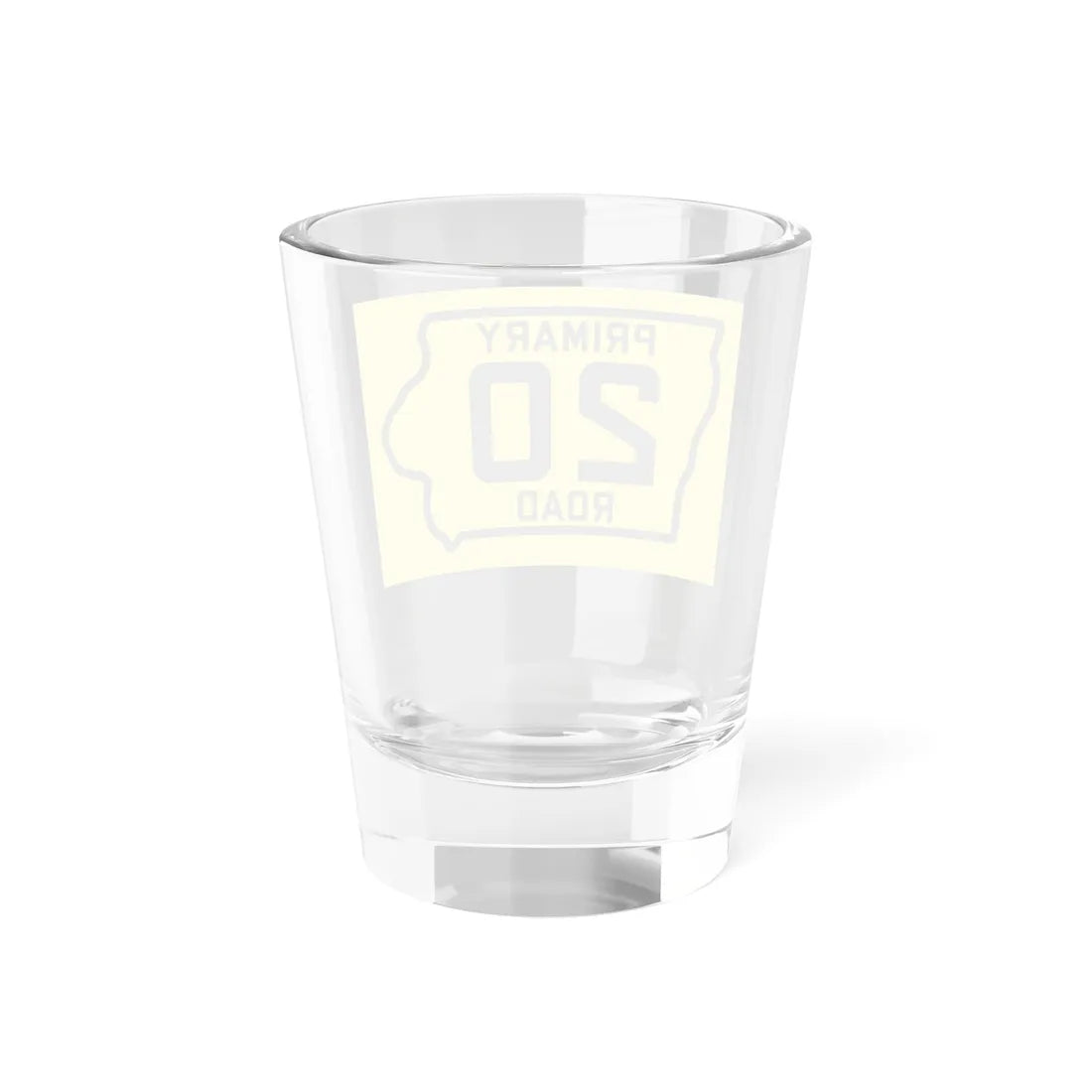 Iowa Primary 20 (Iowa) (Road Sign) Shot Glass 1.5oz - Go Mug Yourself