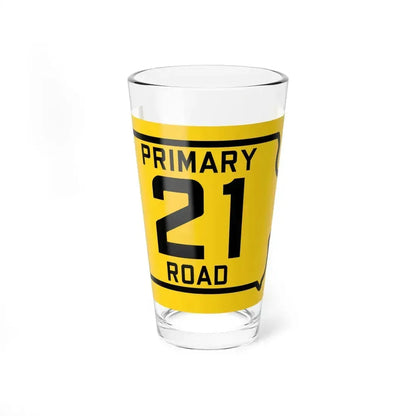 Iowa Primary 21 (Iowa) (Road Sign) Pint Glass 16oz 16oz - Go Mug Yourself