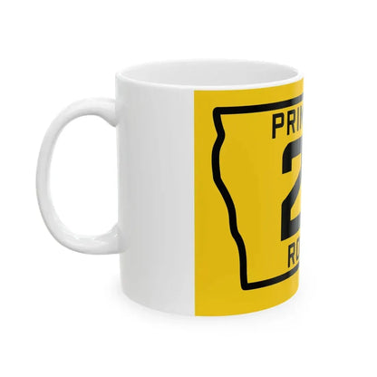 Iowa Primary 21 (Iowa) (Road Sign) White Coffee Mug - Go Mug Yourself