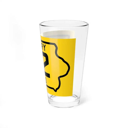 Iowa Primary 22 (Iowa) (Road Sign) Pint Glass 16oz - Go Mug Yourself
