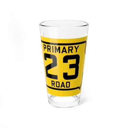 Iowa Primary 23 (Iowa) (Road Sign) Pint Glass 16oz 16oz - Go Mug Yourself