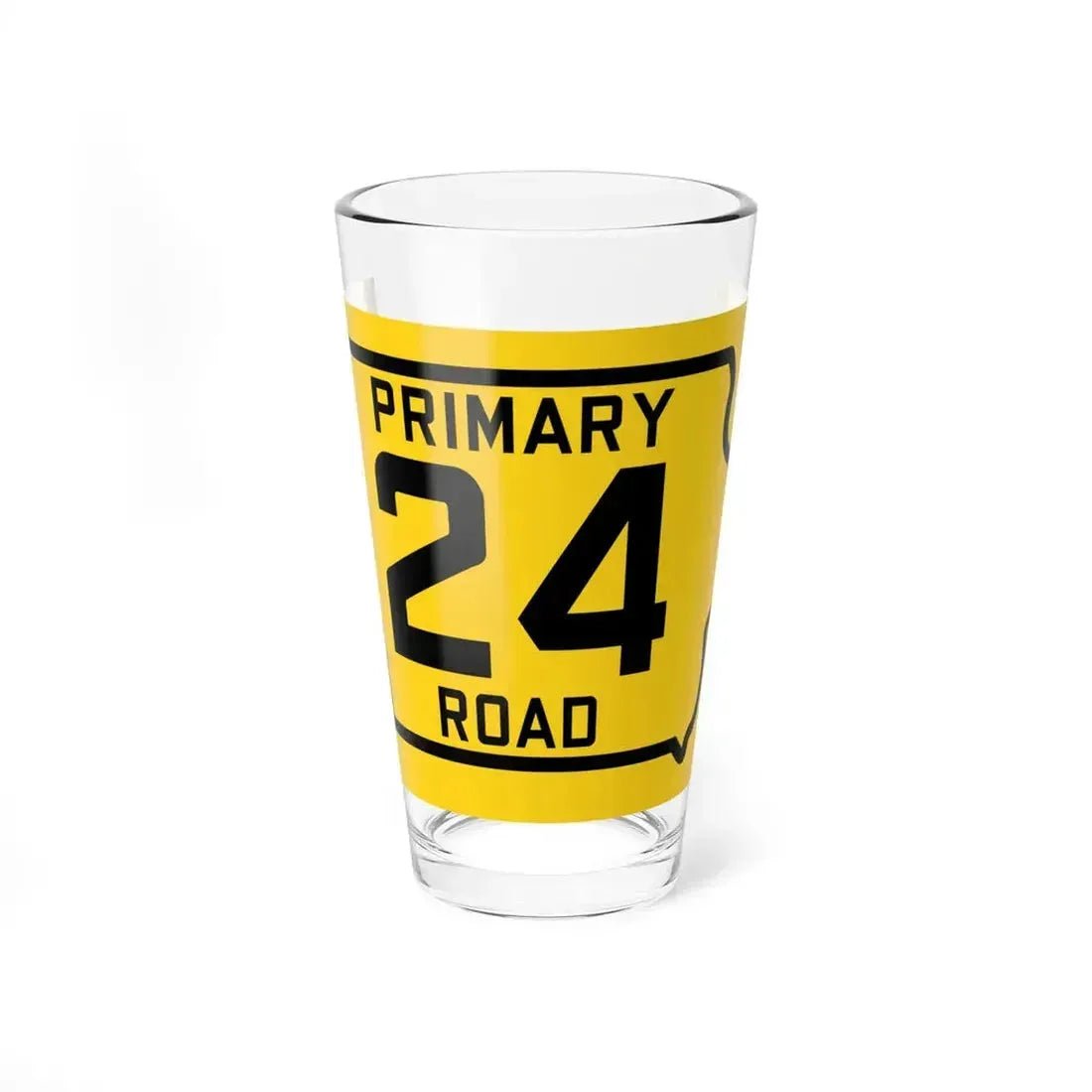 Iowa Primary 24 (Iowa) (Road Sign) Pint Glass 16oz 16oz - Go Mug Yourself