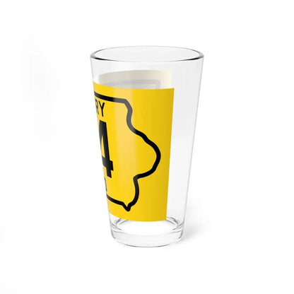 Iowa Primary 24 (Iowa) (Road Sign) Pint Glss 16oz - Go Mug Yourself