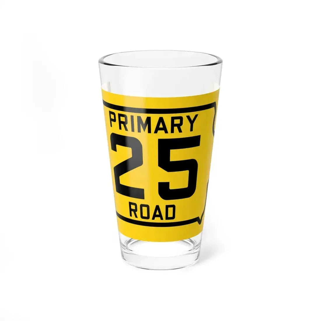 Iowa Primary 25 (Iowa) (Road Sign) Pint Glass 16oz 16oz - Go Mug Yourself