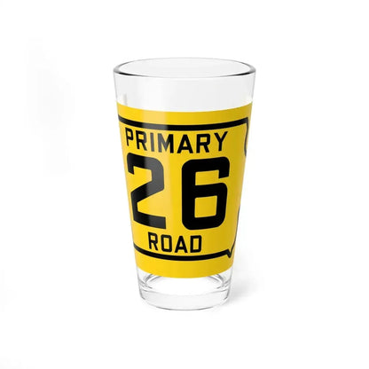 Iowa Primary 26 (Iowa) (Road Sign) Pint Glass 16oz 16oz - Go Mug Yourself