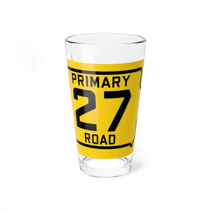 Iowa Primary 27 (Iowa) (Road Sign) Pint Glass 16oz 16oz - Go Mug Yourself