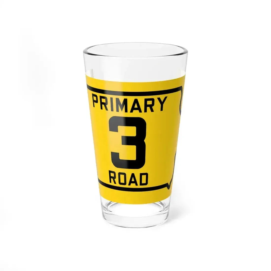 Iowa Primary 3 (Iowa) (Road Sign) Pint Glass 16oz 16oz - Go Mug Yourself