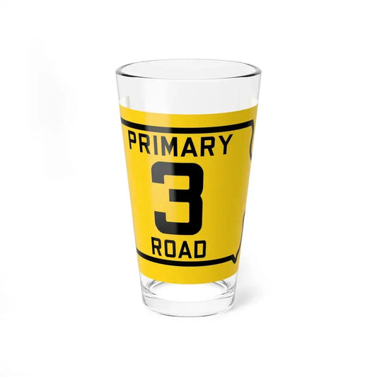 Iowa Primary 3 (Iowa) (Road Sign) Pint Glss 16oz 16oz - Go Mug Yourself