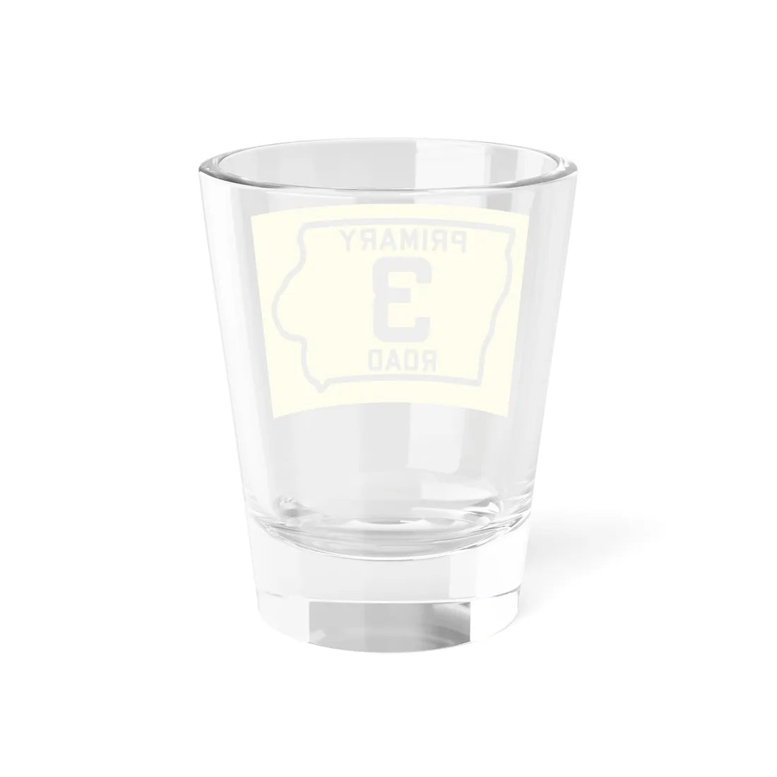 Iowa Primary 3 (Iowa) (Road Sign) Shot Glass 1.5oz - Go Mug Yourself