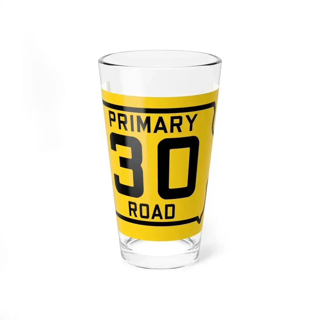 Iowa Primary 30 (Iowa) (Road Sign) Pint Glass 16oz 16oz - Go Mug Yourself