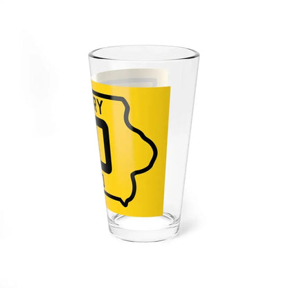 Iowa Primary 30 (Iowa) (Road Sign) Pint Glss 16oz - Go Mug Yourself