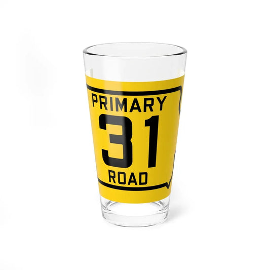 Iowa Primary 31 (Iowa) (Road Sign) Pint Glass 16oz 16oz - Go Mug Yourself