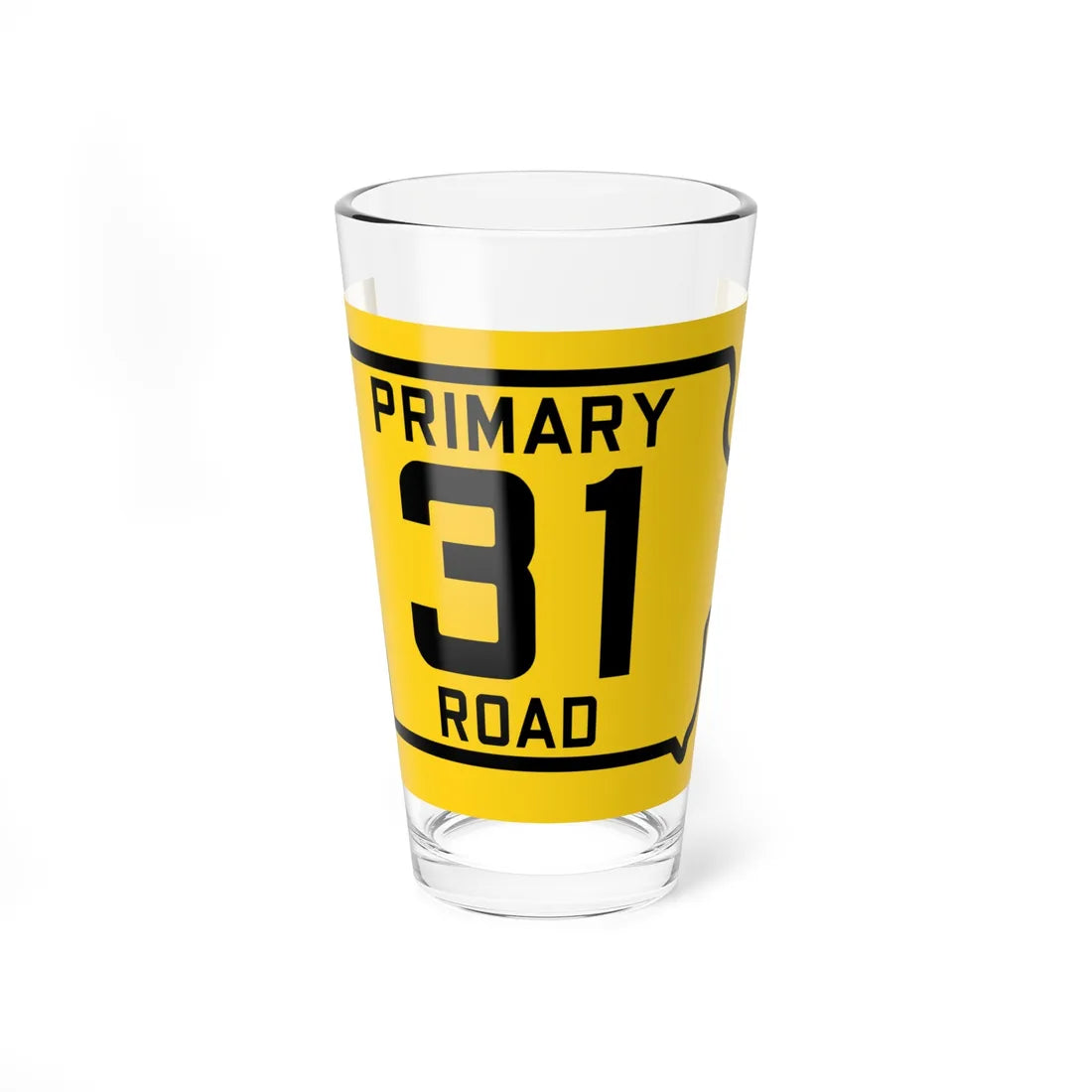 Iowa Primary 31 (Iowa) (Road Sign) Pint Glss 16oz 16oz - Go Mug Yourself