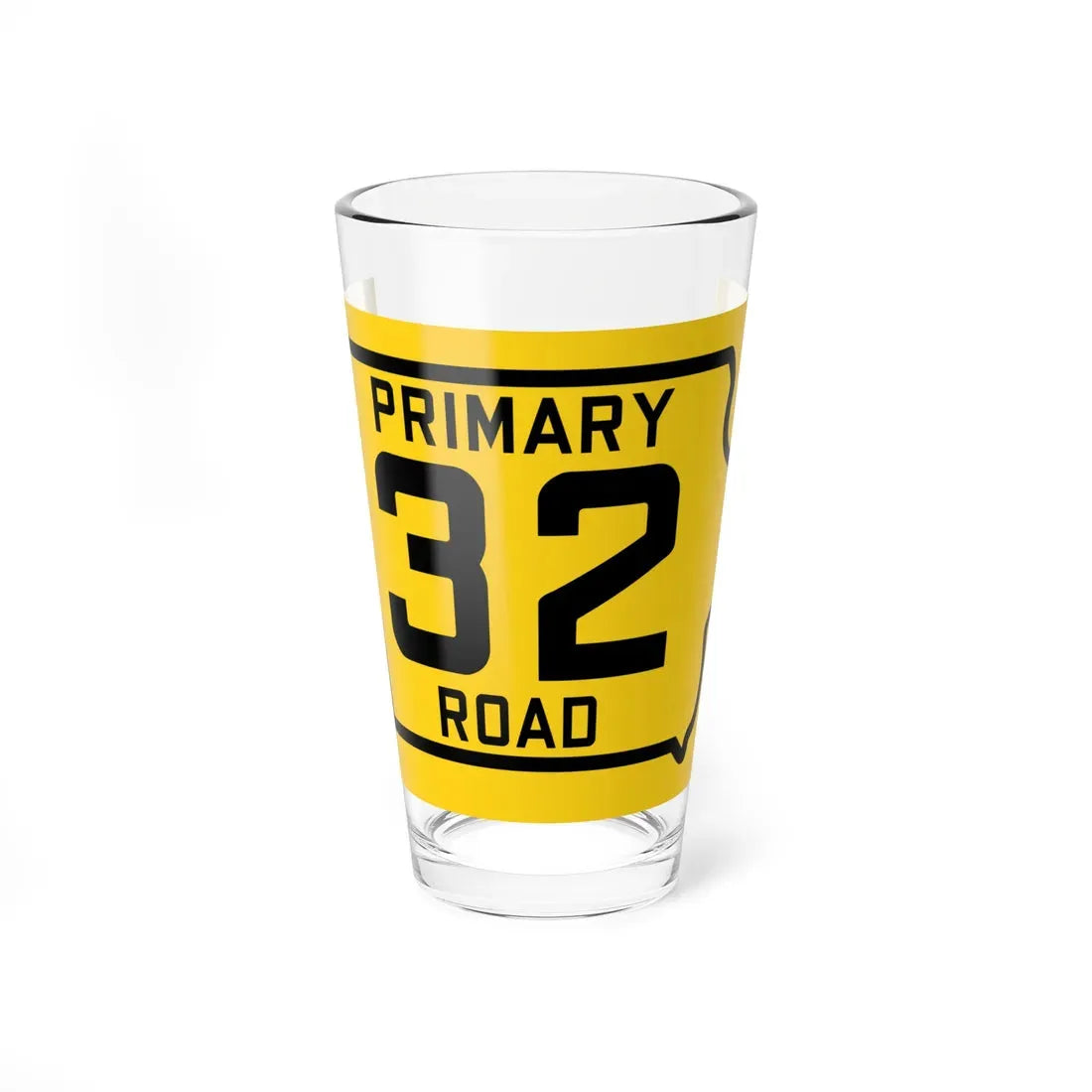 Iowa Primary 32 (Iowa) (Road Sign) Pint Glass 16oz 16oz - Go Mug Yourself