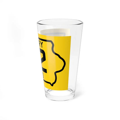 Iowa Primary 32 (Iowa) (Road Sign) Pint Glass 16oz - Go Mug Yourself