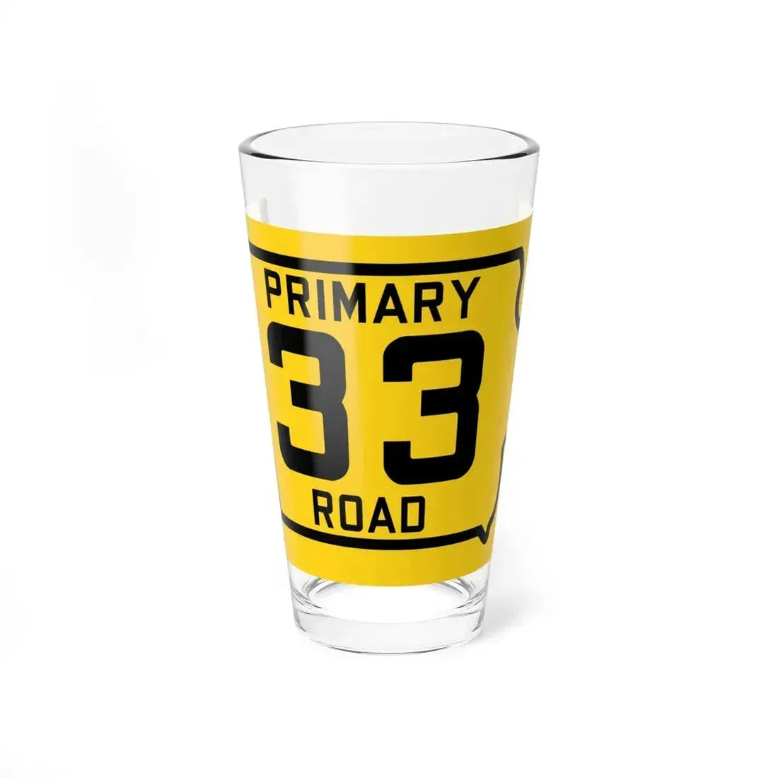 Iowa Primary 33 (Iowa) (Road Sign) Pint Glass 16oz 16oz - Go Mug Yourself