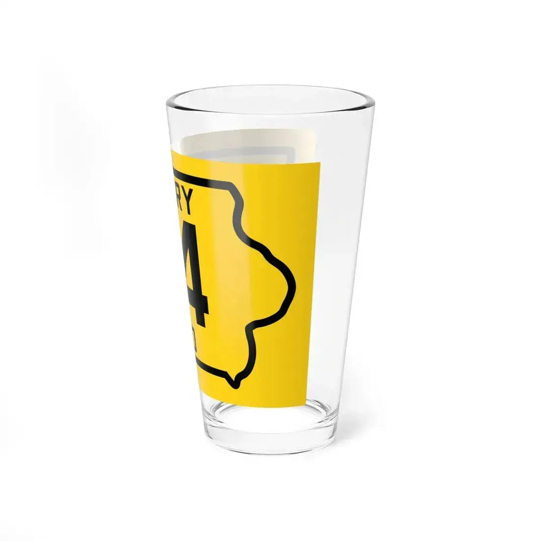 Iowa Primary 34 (Iowa) (Road Sign) Pint Glass 16oz - Go Mug Yourself