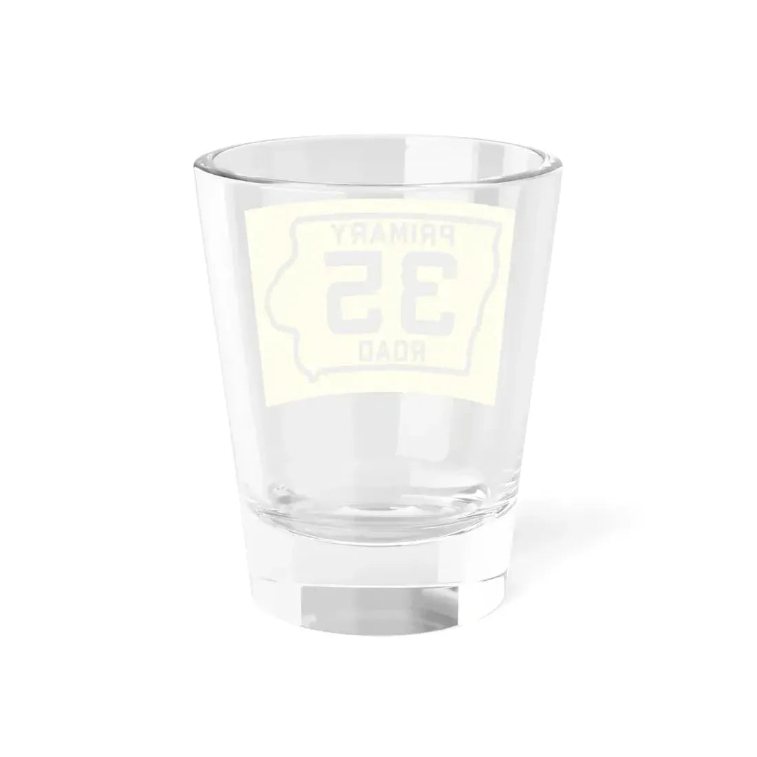 Iowa Primary 35 (Iowa) (Road Sign) Shot Glass 1.5oz - Go Mug Yourself