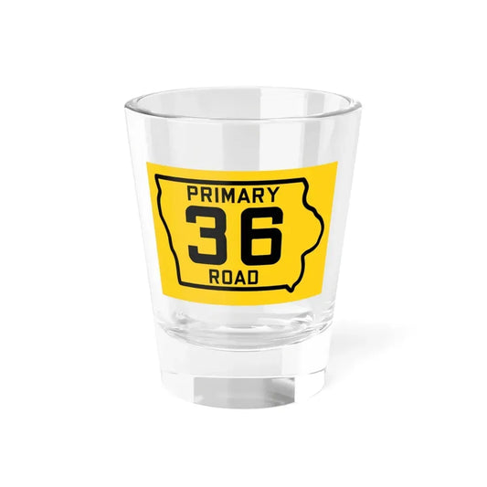 Iowa Primary 36 (Iowa) (Road Sign) Shot Glass 1.5oz 1.5oz - Go Mug Yourself