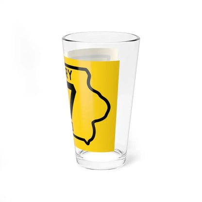Iowa Primary 37 (Iowa) (Road Sign) Pint Glss 16oz - Go Mug Yourself