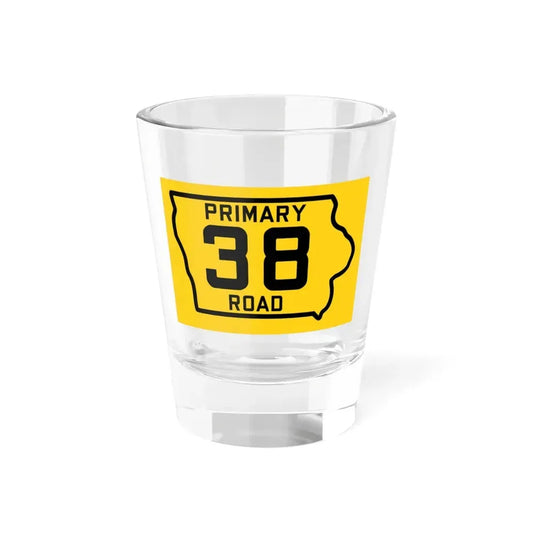 Iowa Primary 38 (Iowa) (Road Sign) Shot Glass 1.5oz 1.5oz - Go Mug Yourself