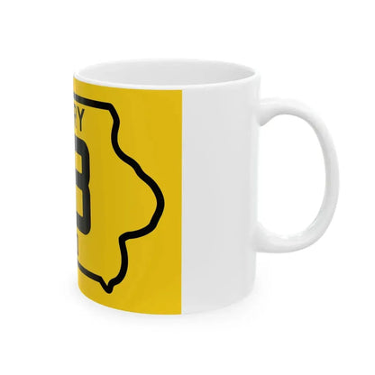 Iowa Primary 38 (Iowa) (Road Sign) White Coffee Mug - Go Mug Yourself