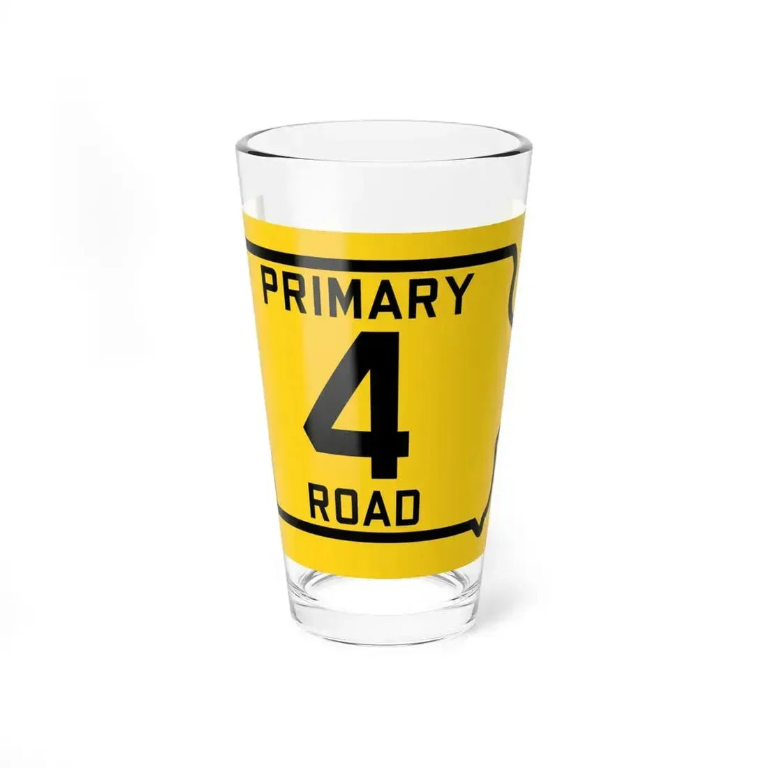 Iowa Primary 4 (Iowa) (Road Sign) Pint Glass 16oz 16oz - Go Mug Yourself