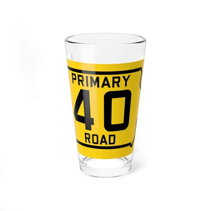 Iowa Primary 40 (Iowa) (Road Sign) Pint Glass 16oz 16oz - Go Mug Yourself