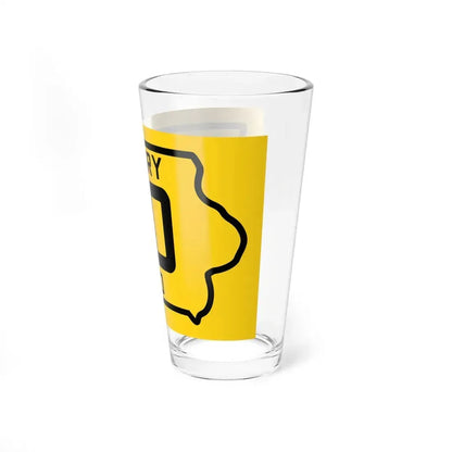 Iowa Primary 40 (Iowa) (Road Sign) Pint Glass 16oz - Go Mug Yourself