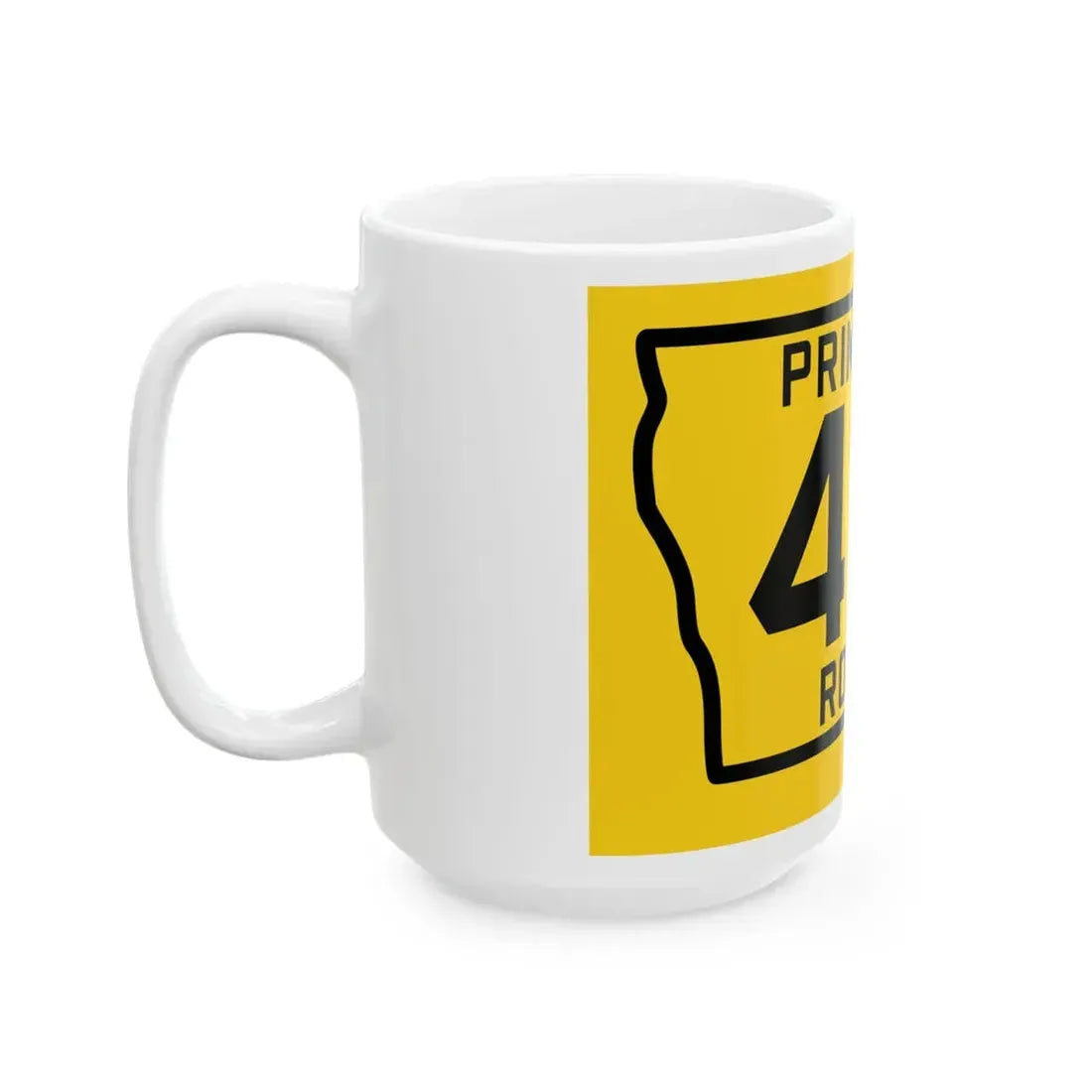 Iowa Primary 40 (Iowa) (Road Sign) White Coffee Mug - Go Mug Yourself