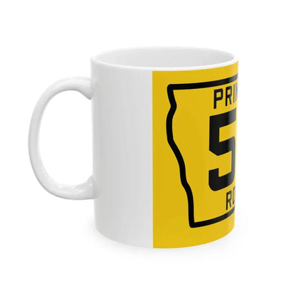 Iowa Primary 55 (Iowa) (Road Sign) White Coffee Mug - Go Mug Yourself