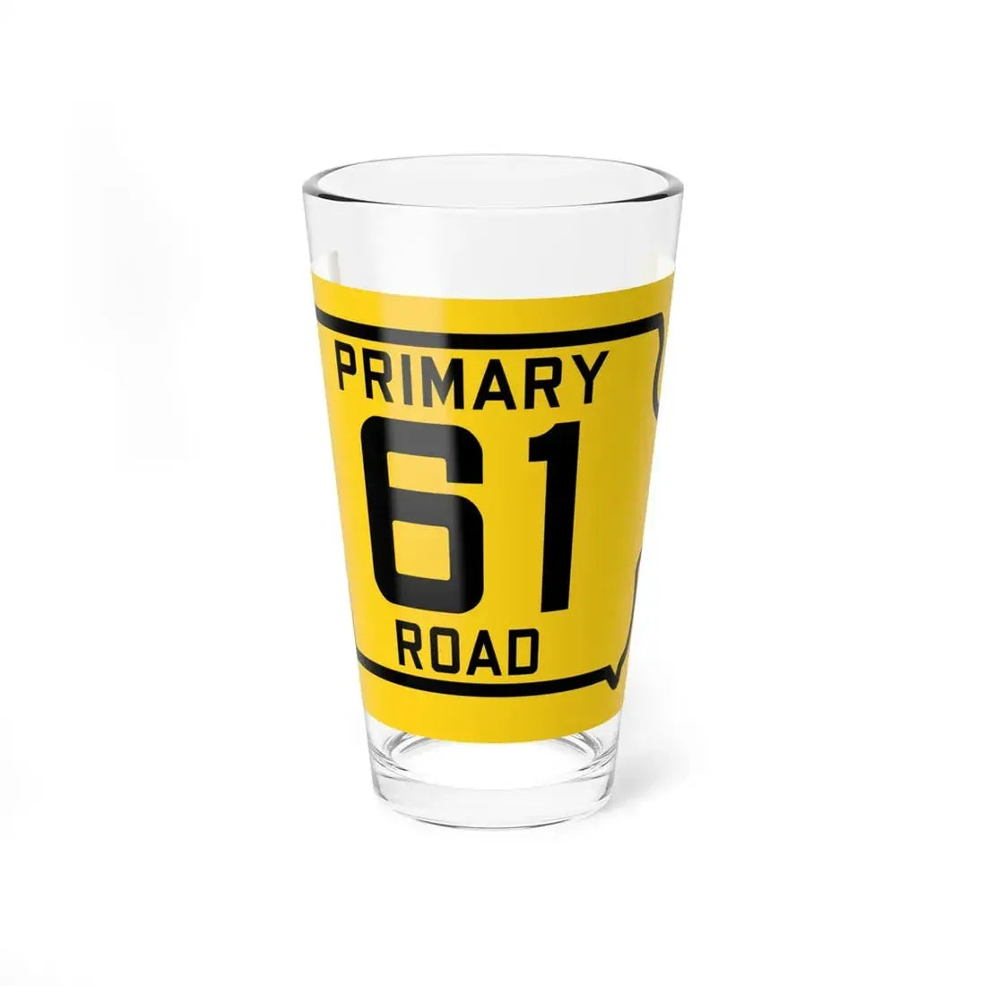 Iowa Primary 61 (Iowa) (Road Sign) Pint Glss 16oz 16oz - Go Mug Yourself