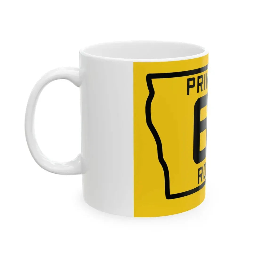 Iowa Primary 61 (Iowa) (Road Sign) White Coffee Mug - Go Mug Yourself