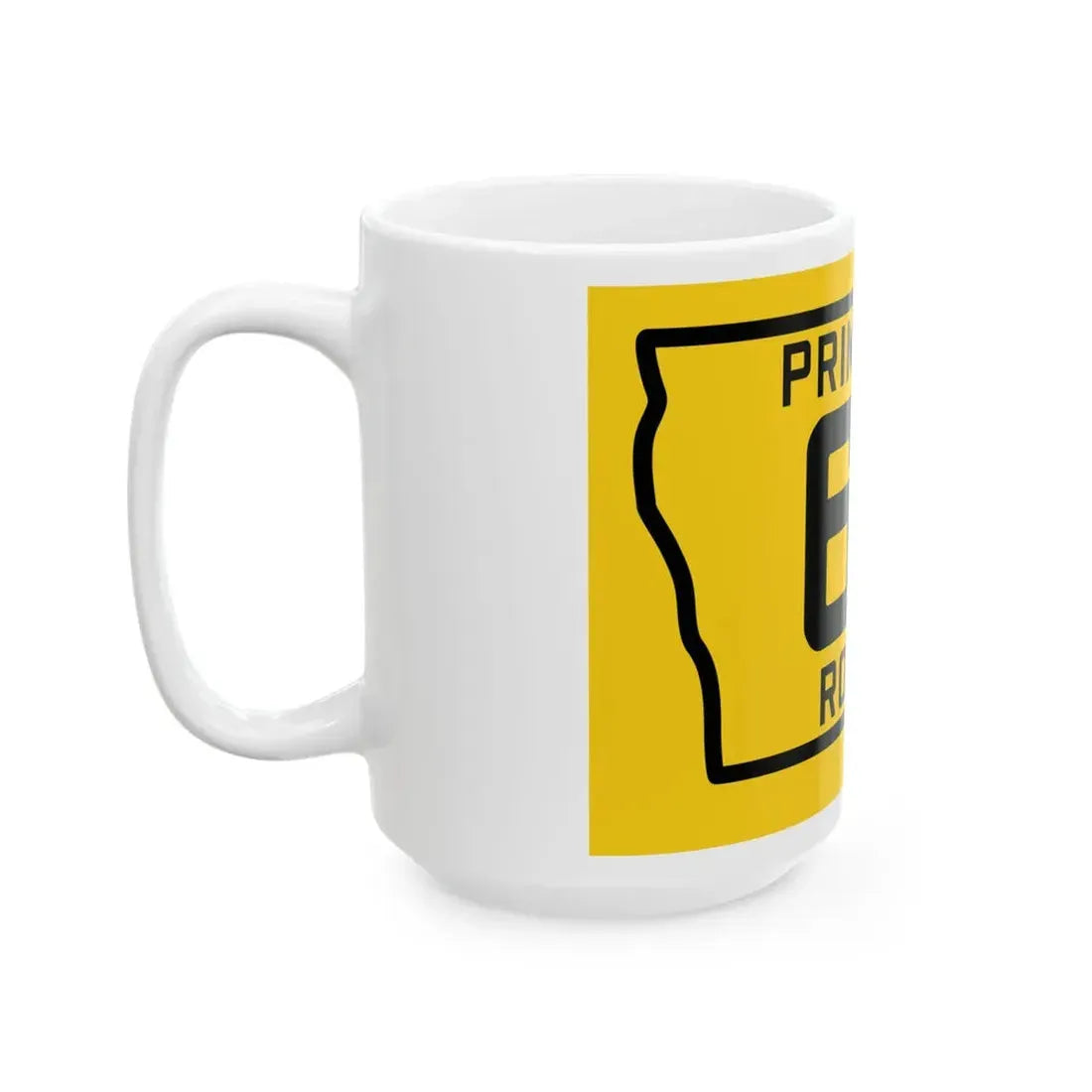 Iowa Primary 61 (Iowa) (Road Sign) White Coffee Mug - Go Mug Yourself