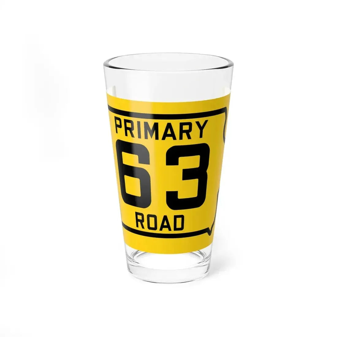 Iowa Primary 63 (Iowa) (Road Sign) Pint Glss 16oz 16oz - Go Mug Yourself