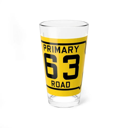 Iowa Primary 63 (Iowa) (Road Sign) Pint Glss 16oz 16oz - Go Mug Yourself