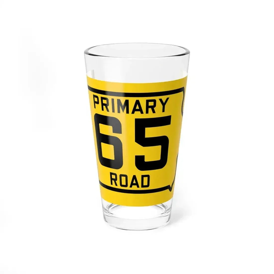 Iowa Primary 65 (Iowa) (Road Sign) Pint Glass 16oz 16oz - Go Mug Yourself