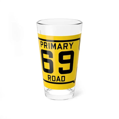 Iowa Primary 69 (Iowa) (Road Sign) Pint Glass 16oz 16oz - Go Mug Yourself