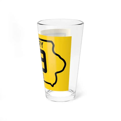 Iowa Primary 69 (Iowa) (Road Sign) Pint Glass 16oz - Go Mug Yourself