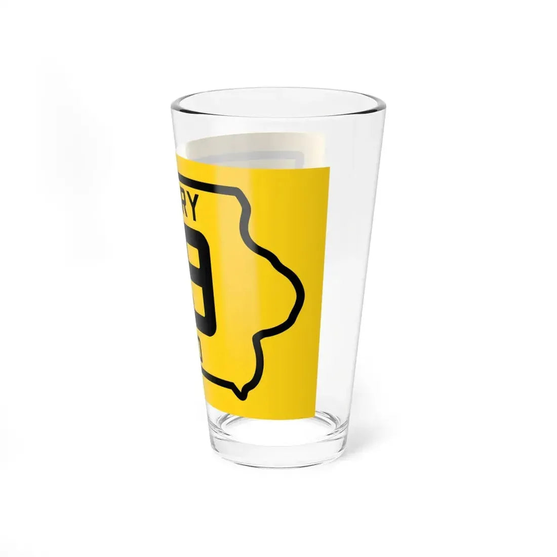 Iowa Primary 69 (Iowa) (Road Sign) Pint Glss 16oz - Go Mug Yourself