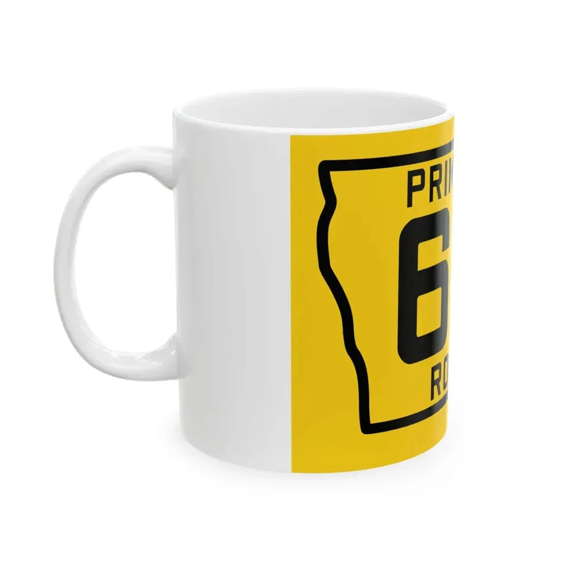 Iowa Primary 69 (Iowa) (Road Sign) White Coffee Mug - Go Mug Yourself