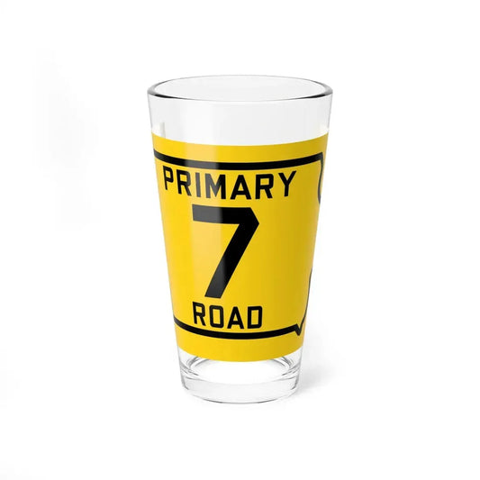 Iowa Primary 7 (Iowa) (Road Sign) Pint Glss 16oz 16oz - Go Mug Yourself