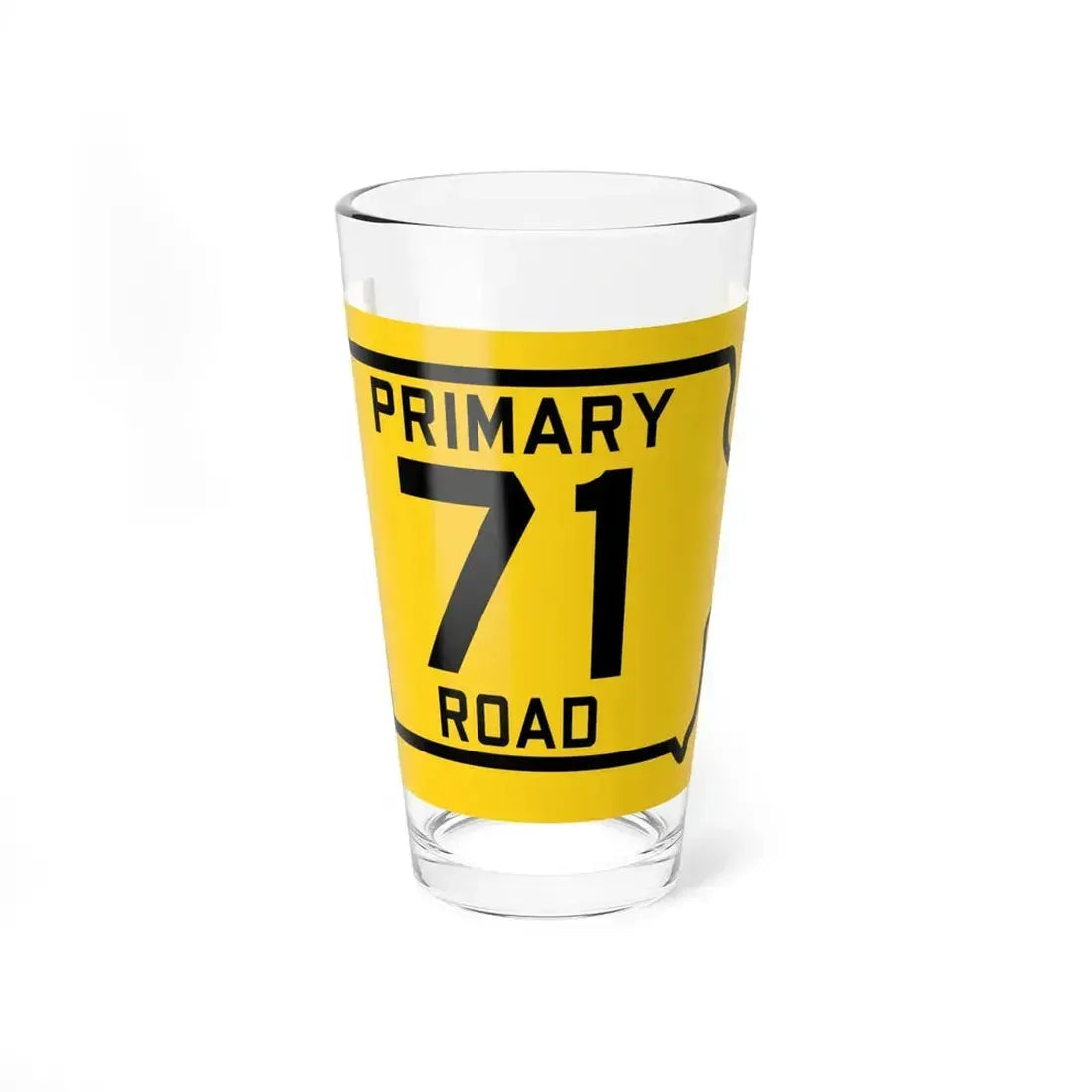 Iowa Primary 71 (Iowa) (Road Sign) Pint Glass 16oz 16oz - Go Mug Yourself