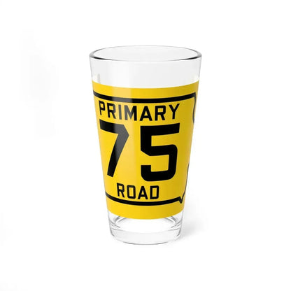 Iowa Primary 75 (Iowa) (Road Sign) Pint Glass 16oz 16oz - Go Mug Yourself
