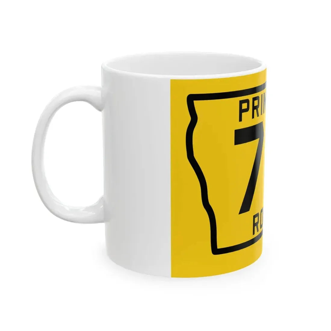 Iowa Primary 75 (Iowa) (Road Sign) White Coffee Mug - Go Mug Yourself
