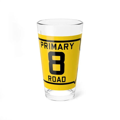 Iowa Primary 8 (Iowa) (Road Sign) Pint Glass 16oz 16oz - Go Mug Yourself
