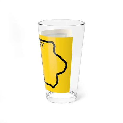 Iowa Primary 9 (Iowa) (Road Sign) Pint Glass 16oz - Go Mug Yourself