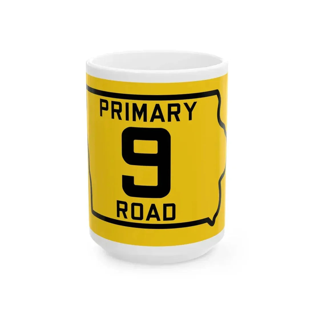 Iowa Primary 9 (Iowa) (Road Sign) White Coffee Mug 15oz - Go Mug Yourself