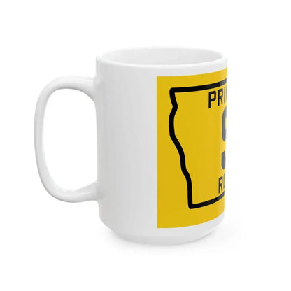 Iowa Primary 9 (Iowa) (Road Sign) White Coffee Mug - Go Mug Yourself